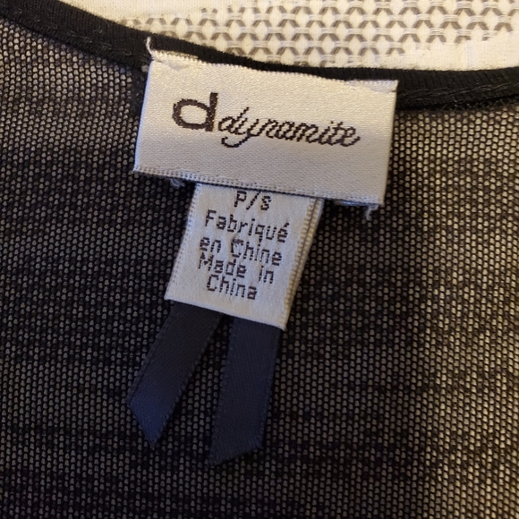 Dynamite Sheer Sequin Top- Size Small - Picture 2 of 6